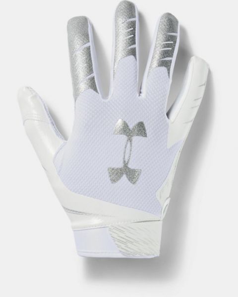 all white under armour football gloves