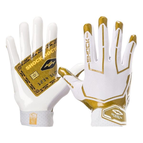 Shock Doctor Showtime Receiver Gloves - White/Gold Card