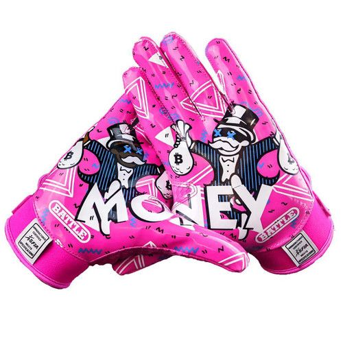 BATTLE Money Man 2.0 Receiver Gloves - Pink