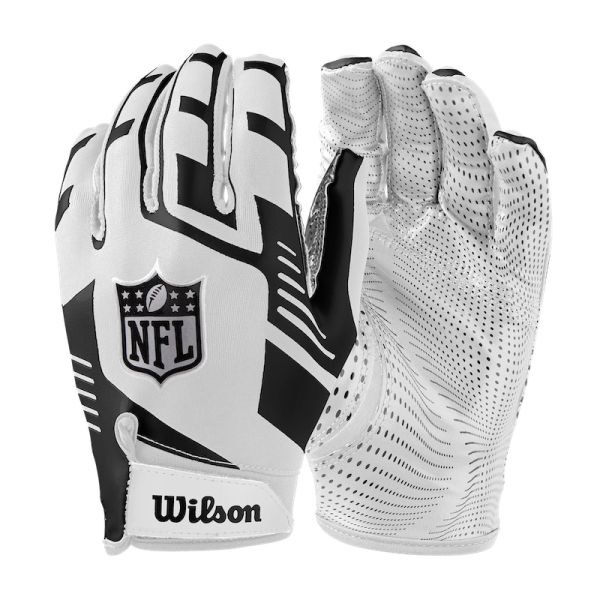Wilson NFL Stretch Fit Receiver Gloves - White/Black