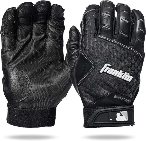 Franklin 2nd-Skinz YOUTH Batting Gloves - Black