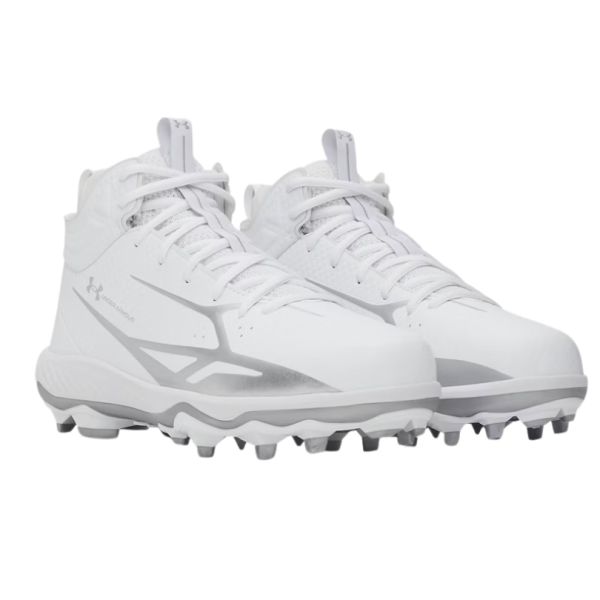 Under Armour Spotlight Mid Football Cleats - White