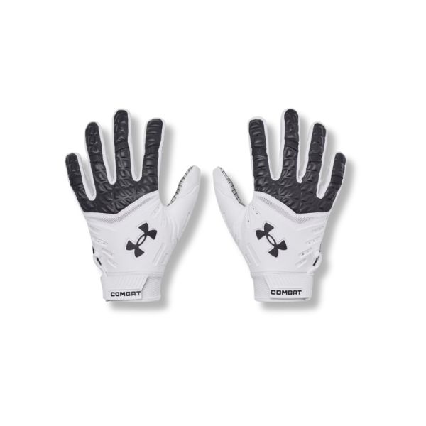 Under Armour Combat Football Gloves - White/Black