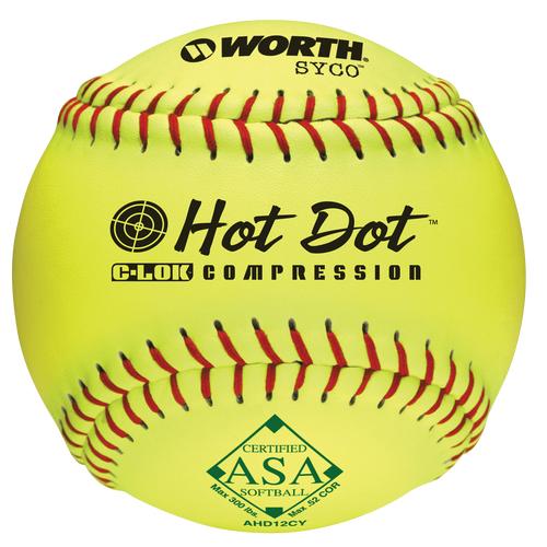 Worth AHD12CY 12" Syco Hot Dot (52/300) Softball ASA