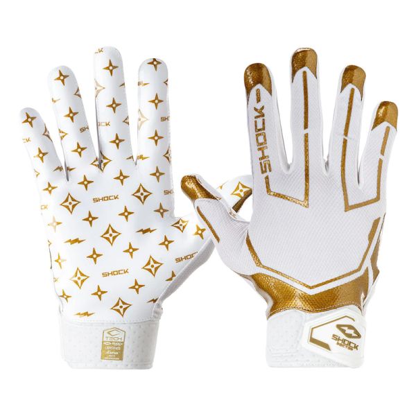 Shock Doctor Showtime Receiver Gloves - White/Gold Lux