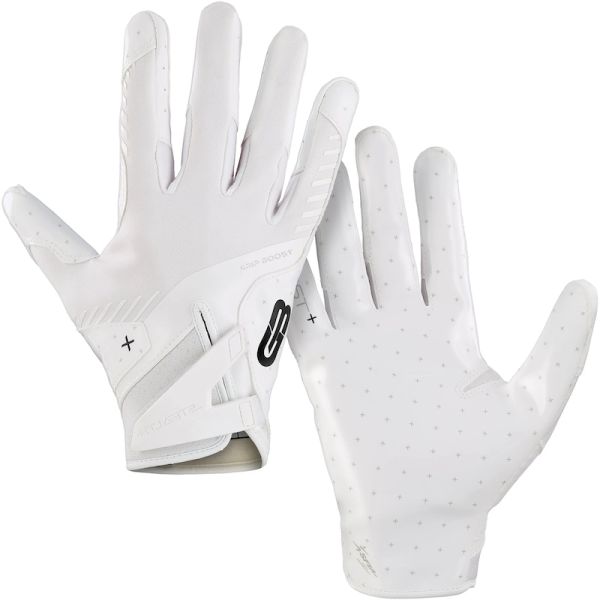 Grip Boost Stealth 6.0 Solid Football Gloves - White