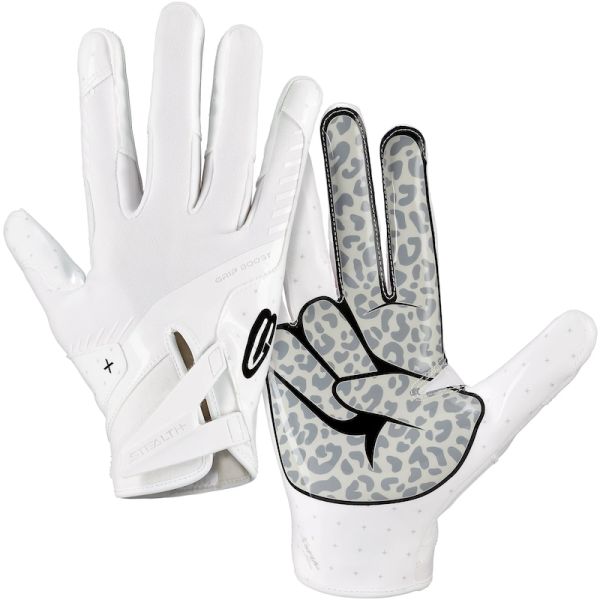 Grip Boost Peace Stealth 6 Football Gloves - White/Black