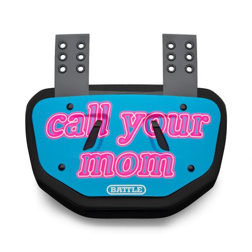 BATTLE "Call Your Mom" Chrome Football Back Plate - Adult