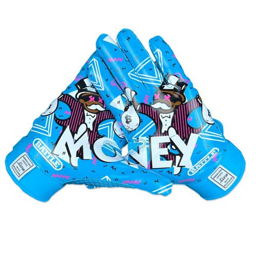 BATTLE Money Man 2.0 Receiver Gloves - Blue
