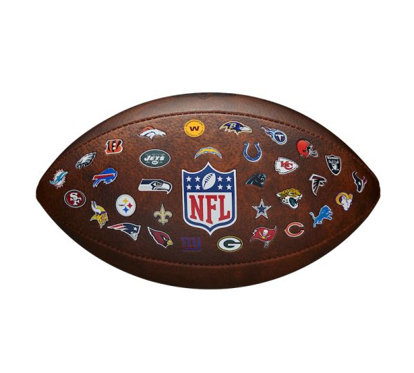 Wilson Adult NFL Throwback 32 Team Logo Ball
