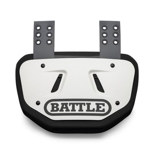 BATTLE Football Back Plate Adult - White