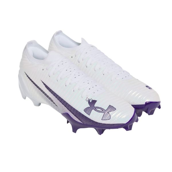 Under Armour Blur Pro Football Cleats - White/Purple