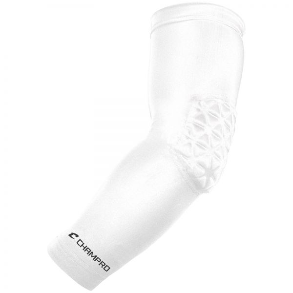 Champro Arm Sleeve with Elbow Padding - White