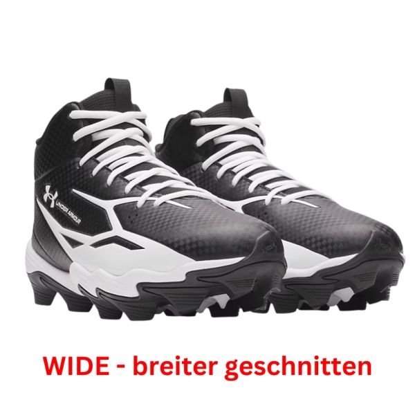Under Armour Spotlight Hammer WIDE Football Cleats - Black