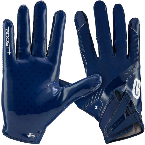 Grip Boost Peace Stealth 6.0 Football Gloves - Navy Blue