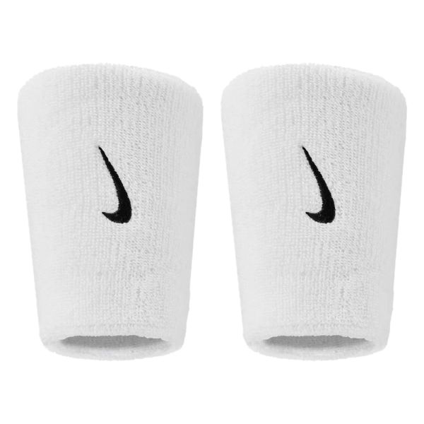 Nike Swoosh Classic Doublewide Wristbands 2Pk - White
