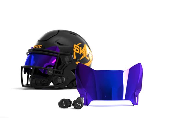 SHOC Zero G Plus Football Visor - Purple Rain