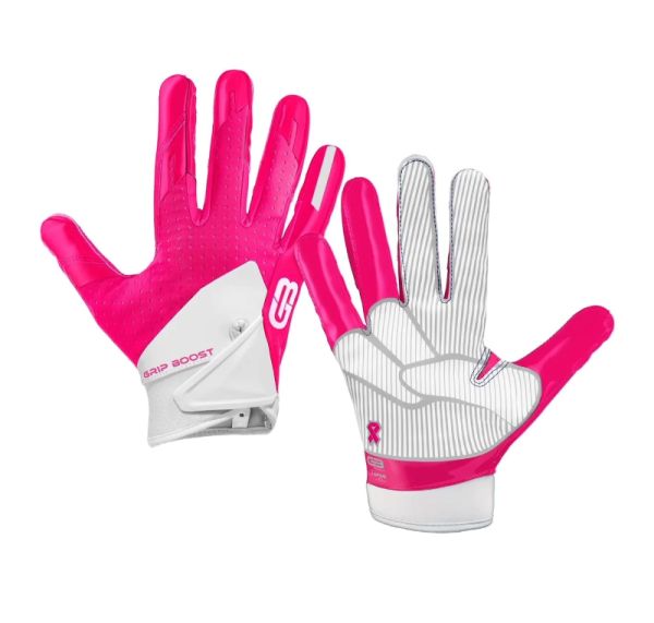 Grip Boost Stealth 5.0 Football Gloves - Pink