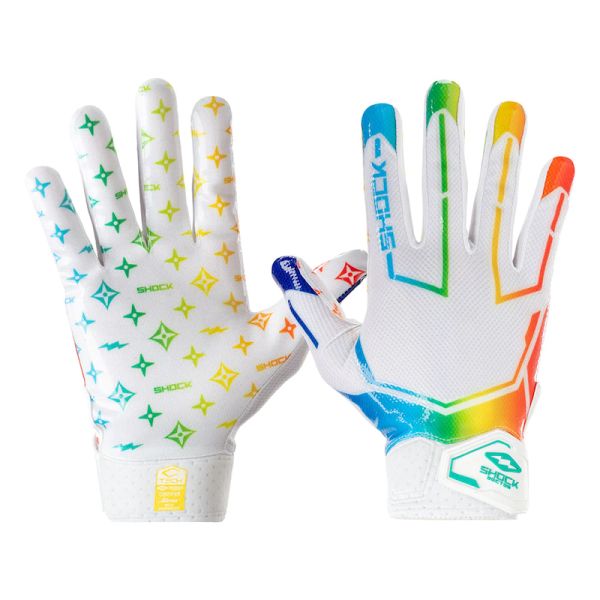 Shock Doctor Showtime Receiver Gloves - White/Multicolor Lux